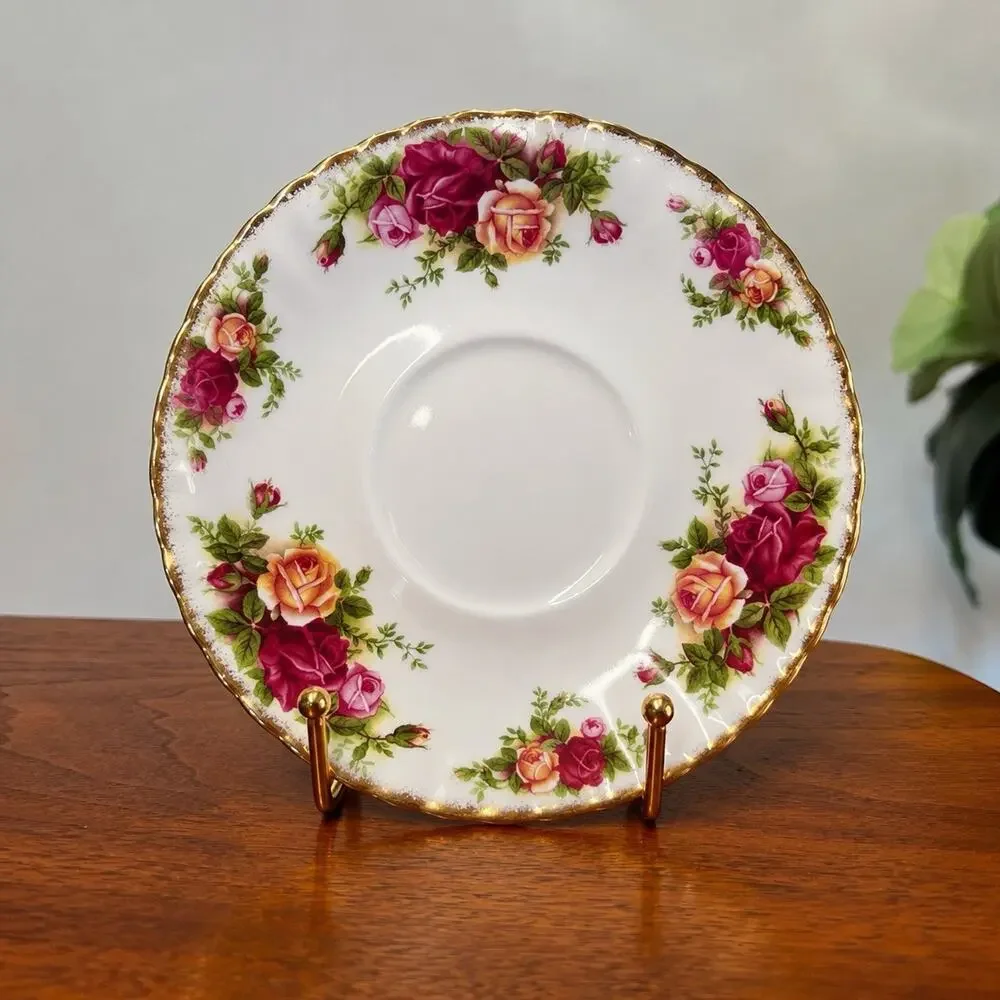 Royal Albert Old Country Roses Saucer Only For Footed Cream Soup Bowl Bone China